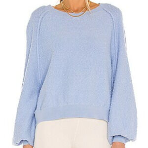Free People Found My Friend Pullover in Crystal Sky in Blue